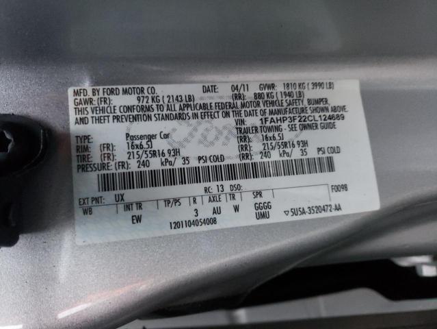 Photo 9 VIN: 1FAHP3F22CL124689 - FORD FOCUS 