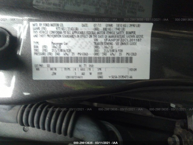 Photo 8 VIN: 1FAHP3F22CL201187 - FORD FOCUS 