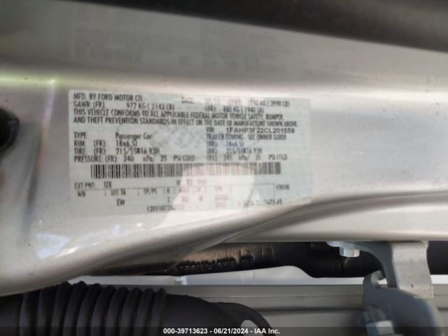 Photo 8 VIN: 1FAHP3F22CL201559 - FORD FOCUS 