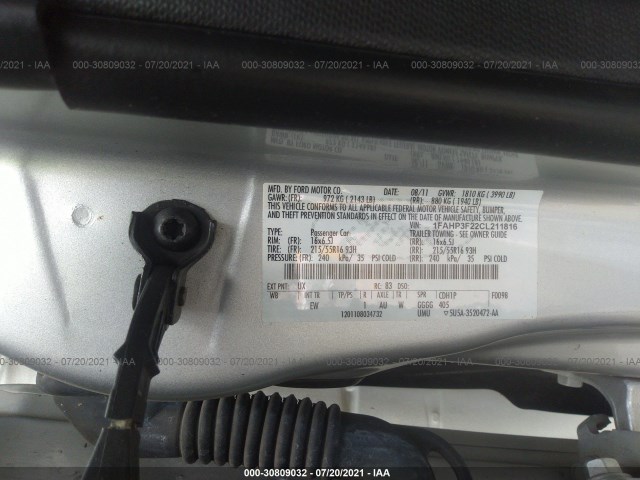 Photo 8 VIN: 1FAHP3F22CL211816 - FORD FOCUS 