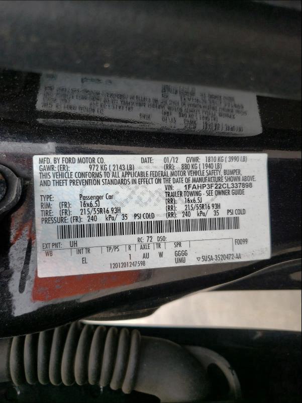 Photo 9 VIN: 1FAHP3F22CL337898 - FORD FOCUS SE 