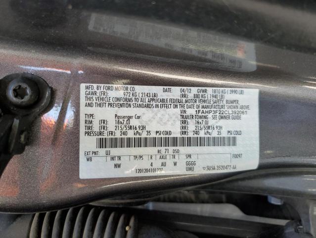 Photo 11 VIN: 1FAHP3F22CL392061 - FORD FOCUS 