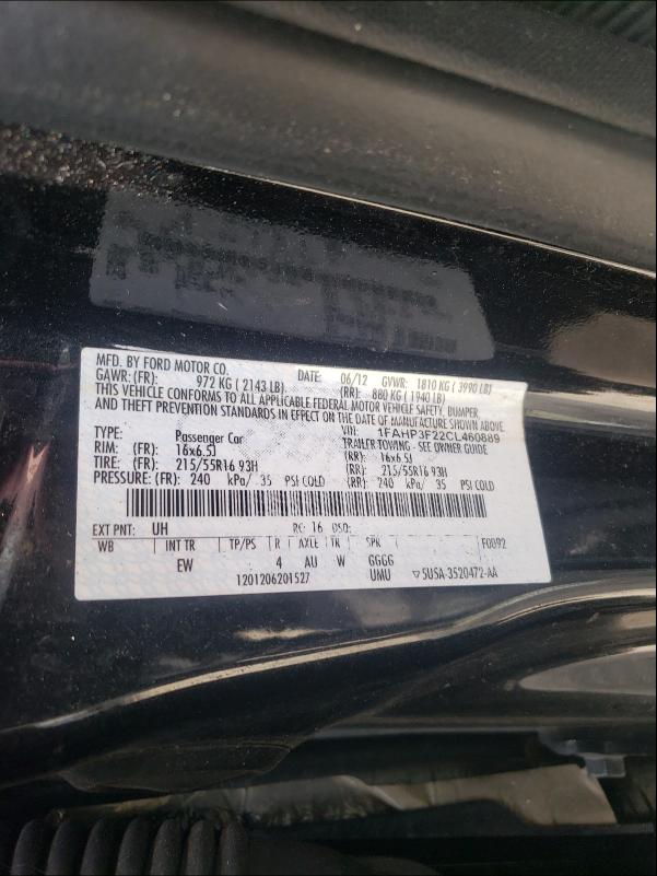 Photo 9 VIN: 1FAHP3F22CL460889 - FORD FOCUS SE 