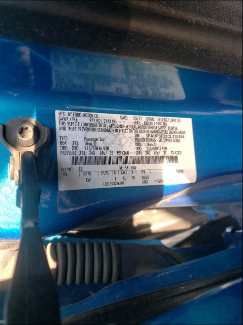 Photo 9 VIN: 1FAHP3F23CL130484 - FORD FOCUS SE 