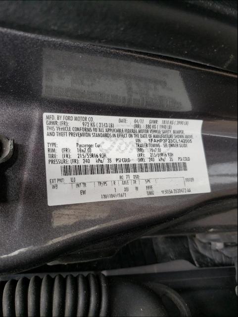 Photo 9 VIN: 1FAHP3F23CL142005 - FORD FOCUS SE 