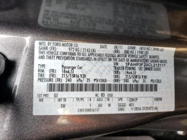 Photo 9 VIN: 1FAHP3F23CL212117 - FORD FOCUS SE 