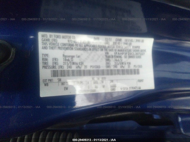 Photo 8 VIN: 1FAHP3F23CL307227 - FORD FOCUS 