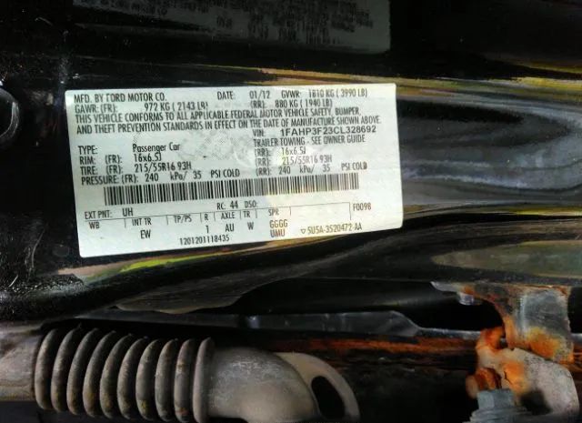 Photo 8 VIN: 1FAHP3F23CL328692 - FORD FOCUS 