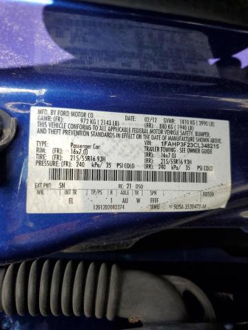 Photo 11 VIN: 1FAHP3F23CL348215 - FORD FOCUS 