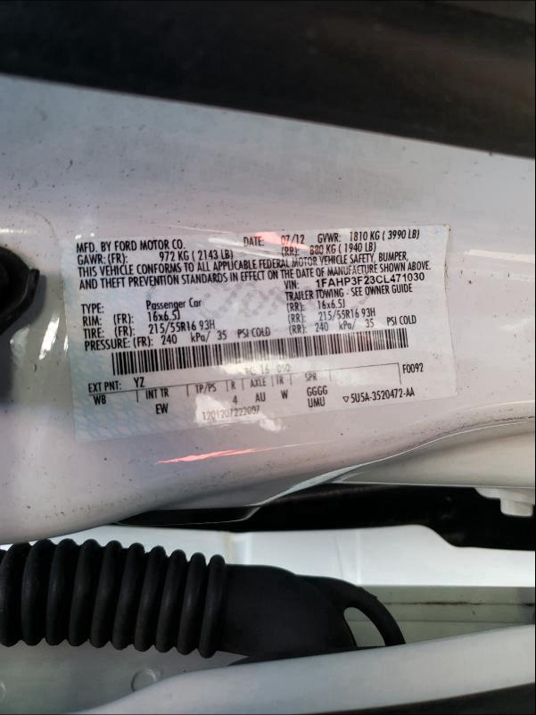 Photo 9 VIN: 1FAHP3F23CL471030 - FORD FOCUS SE 