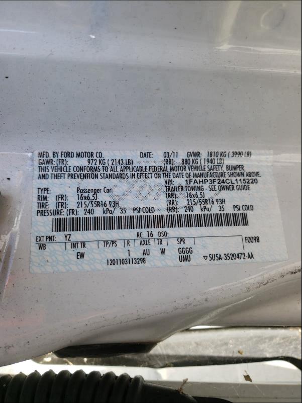 Photo 9 VIN: 1FAHP3F24CL115220 - FORD FOCUS SE 