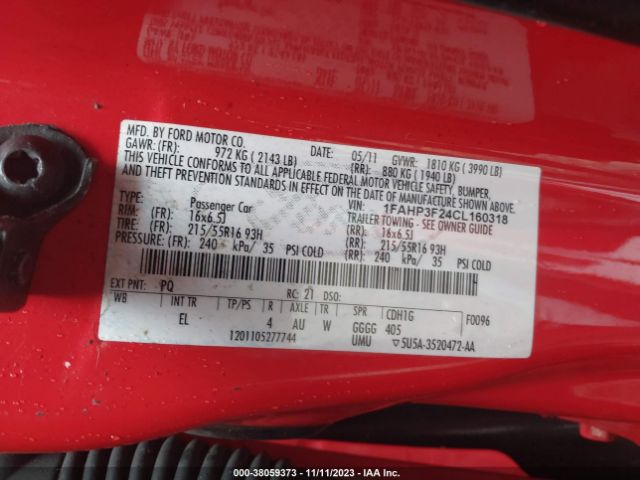 Photo 8 VIN: 1FAHP3F24CL160318 - FORD FOCUS 