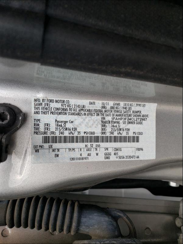 Photo 9 VIN: 1FAHP3F24CL272987 - FORD FOCUS SE 