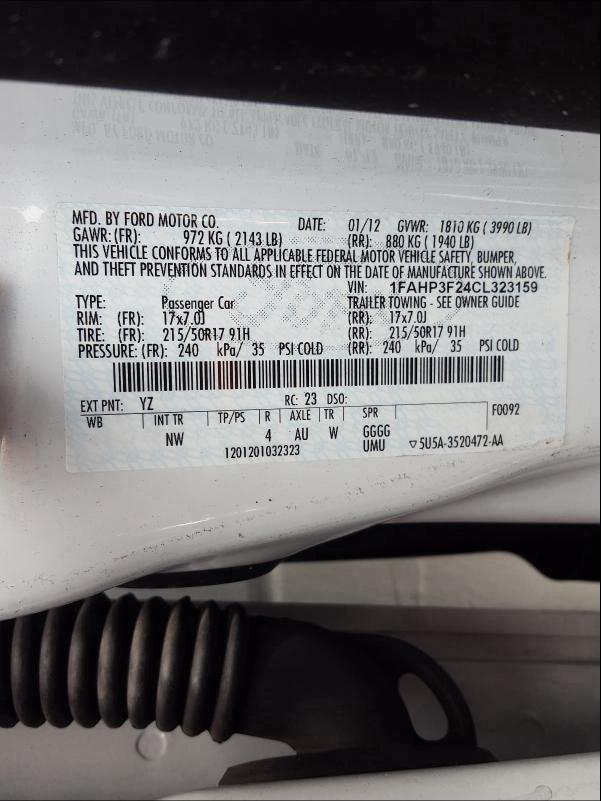 Photo 9 VIN: 1FAHP3F24CL323159 - FORD FOCUS SE 