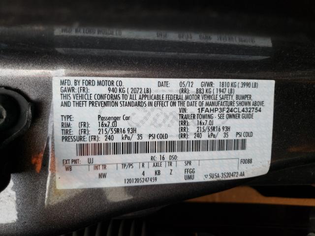 Photo 9 VIN: 1FAHP3F24CL432754 - FORD FOCUS 