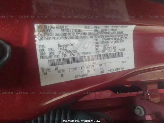 Photo 8 VIN: 1FAHP3F25CL123150 - FORD FOCUS 