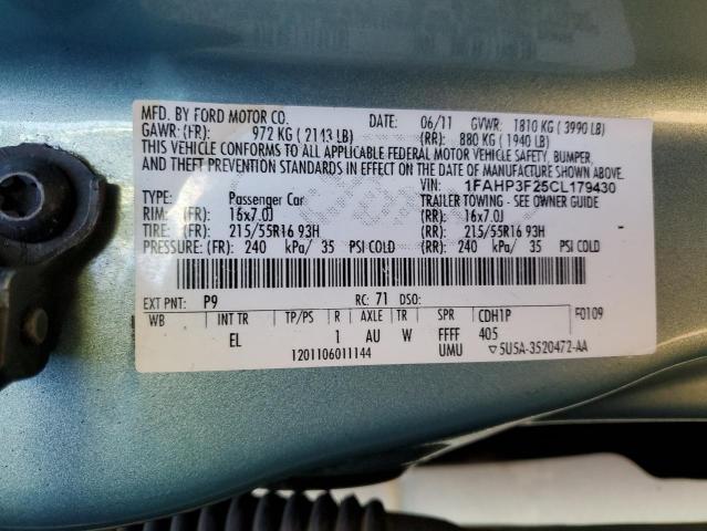 Photo 12 VIN: 1FAHP3F25CL179430 - FORD FOCUS 