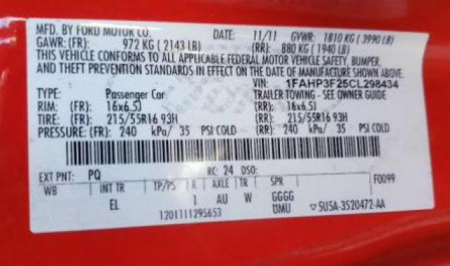 Photo 9 VIN: 1FAHP3F25CL298434 - FORD FOCUS SE 