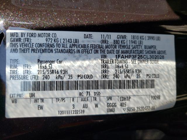 Photo 9 VIN: 1FAHP3F25CL302028 - FORD FOCUS SE 