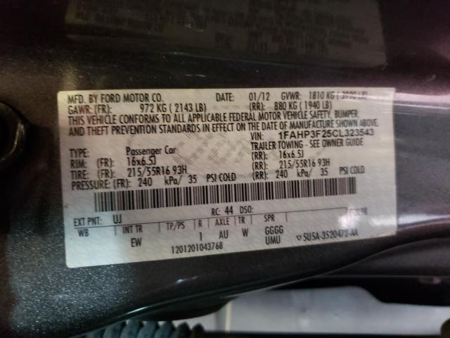 Photo 9 VIN: 1FAHP3F25CL323543 - FORD FOCUS SE 