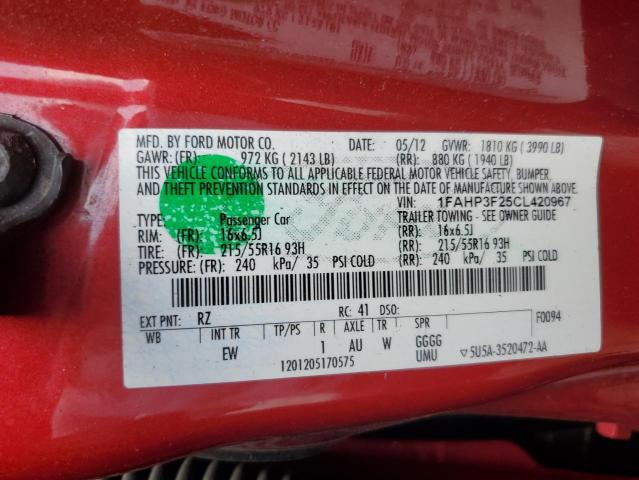 Photo 11 VIN: 1FAHP3F25CL420967 - FORD FOCUS SE 