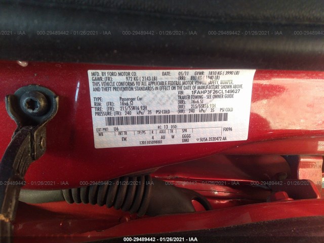 Photo 8 VIN: 1FAHP3F26CL149627 - FORD FOCUS 