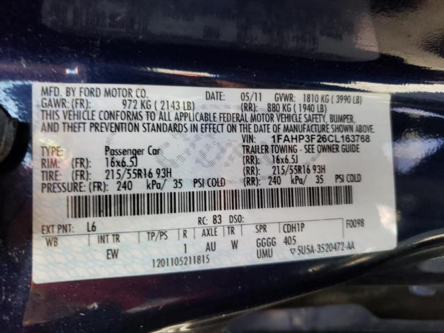 Photo 11 VIN: 1FAHP3F26CL163768 - FORD FOCUS SE 