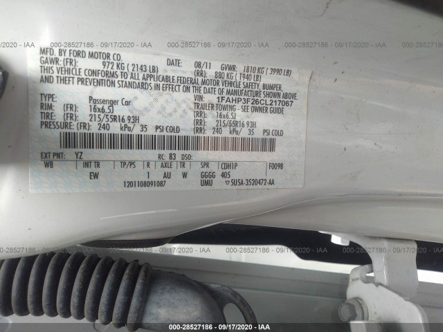 Photo 8 VIN: 1FAHP3F26CL217067 - FORD FOCUS 