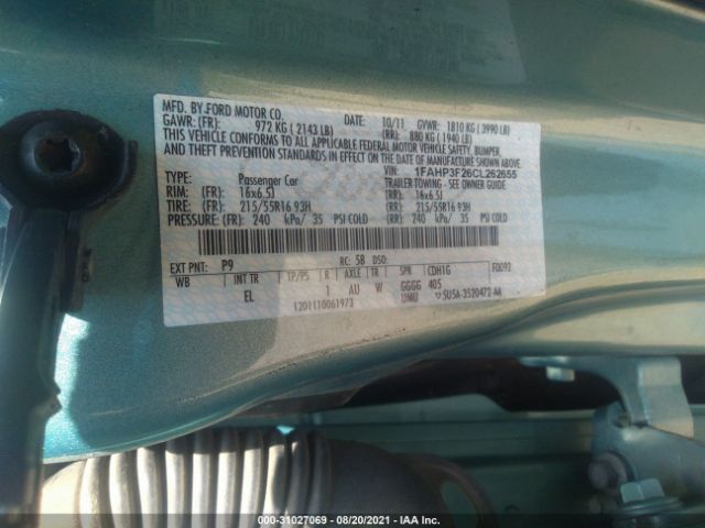 Photo 8 VIN: 1FAHP3F26CL262655 - FORD FOCUS 