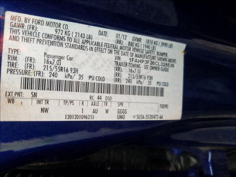 Photo 9 VIN: 1FAHP3F26CL328539 - FORD FOCUS SE 