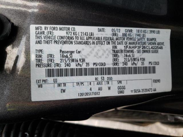 Photo 9 VIN: 1FAHP3F26CL422548 - FORD FOCUS SE 