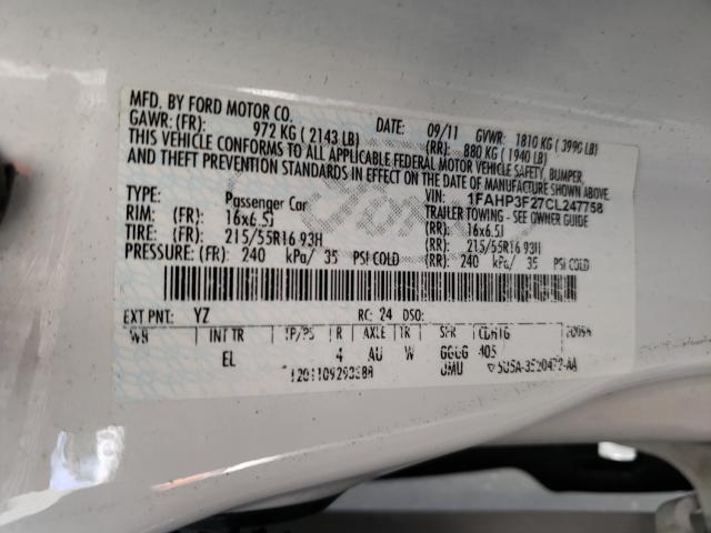 Photo 9 VIN: 1FAHP3F27CL247758 - FORD FOCUS SE 