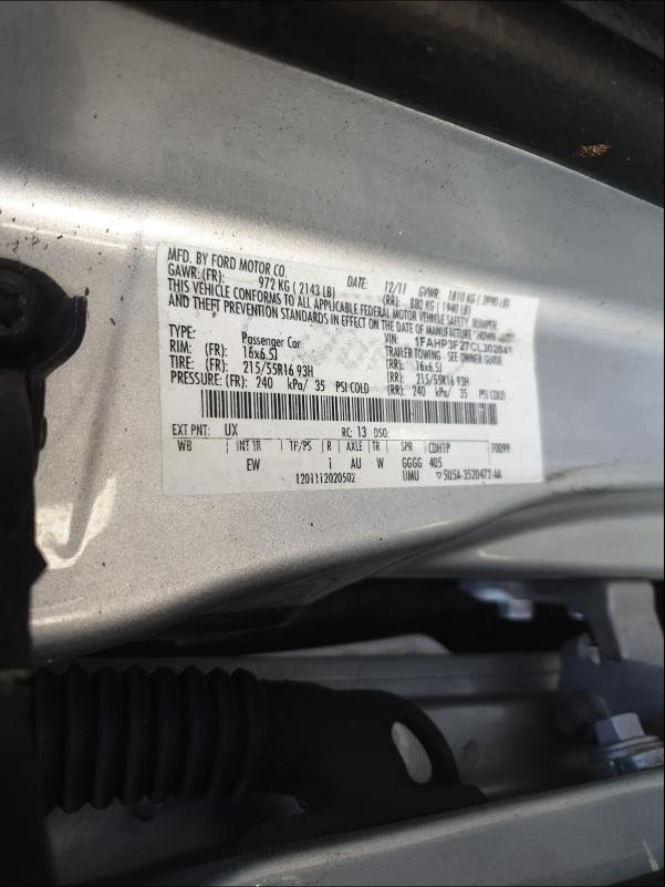 Photo 9 VIN: 1FAHP3F27CL302841 - FORD FOCUS SE 