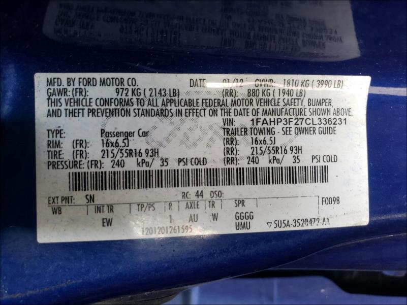 Photo 9 VIN: 1FAHP3F27CL336231 - FORD FOCUS SE 