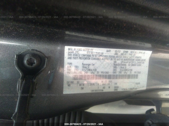 Photo 8 VIN: 1FAHP3F27CL359735 - FORD FOCUS 