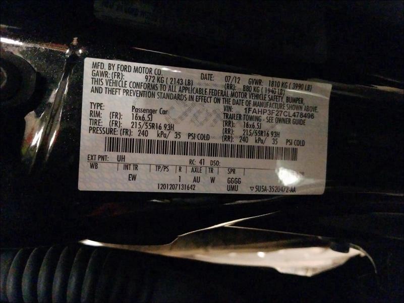 Photo 9 VIN: 1FAHP3F27CL478496 - FORD FOCUS SE 