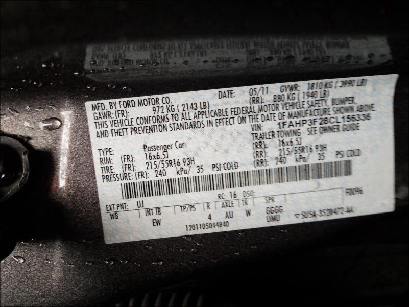 Photo 9 VIN: 1FAHP3F28CL156336 - FORD FOCUS SE 