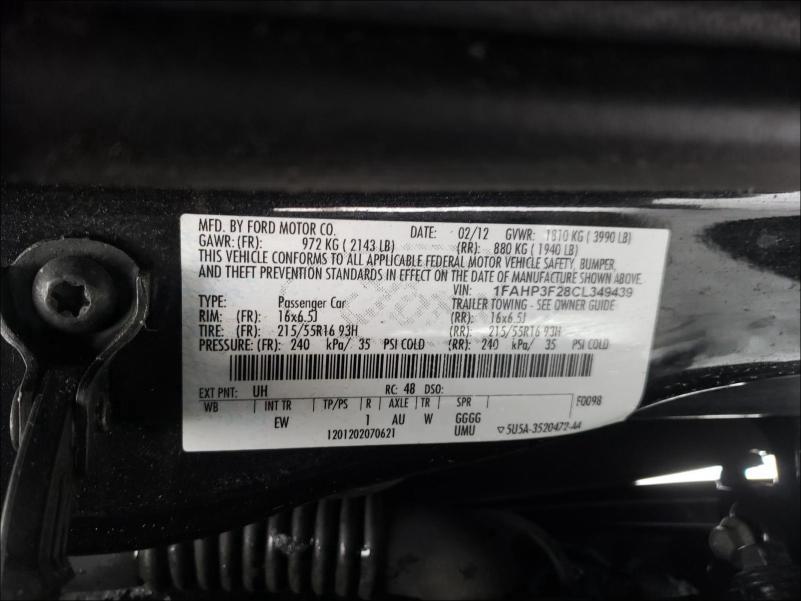 Photo 9 VIN: 1FAHP3F28CL349439 - FORD FOCUS SE 