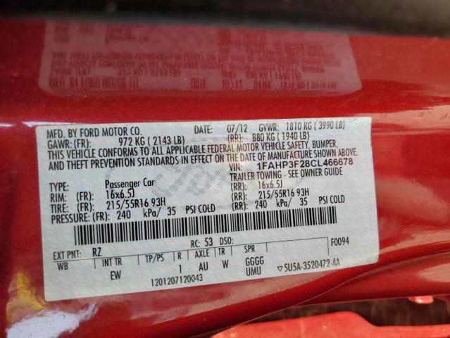 Photo 11 VIN: 1FAHP3F28CL466678 - FORD FOCUS SE 