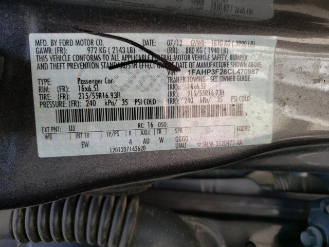 Photo 9 VIN: 1FAHP3F28CL470987 - FORD FOCUS SE 