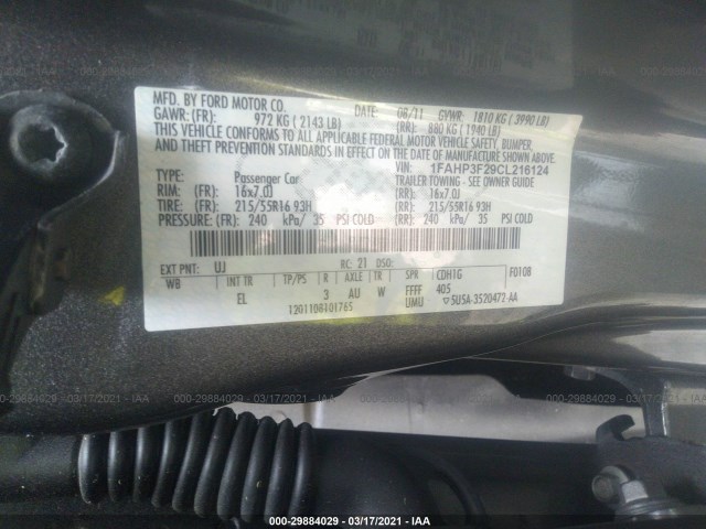 Photo 8 VIN: 1FAHP3F29CL216124 - FORD FOCUS 