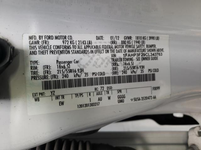 Photo 9 VIN: 1FAHP3F29CL343763 - FORD FOCUS SE 