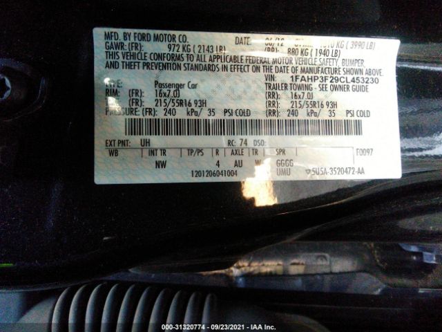 Photo 8 VIN: 1FAHP3F29CL453230 - FORD FOCUS 