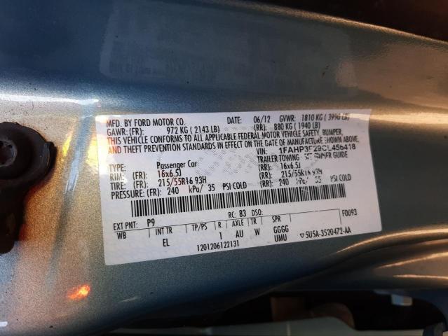 Photo 9 VIN: 1FAHP3F29CL456418 - FORD FOCUS SE 