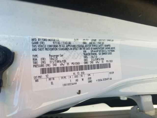 Photo 9 VIN: 1FAHP3F2XCL107896 - FORD FOCUS SE 