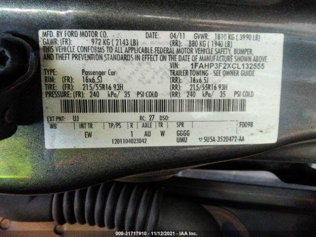 Photo 8 VIN: 1FAHP3F2XCL132555 - FORD FOCUS 