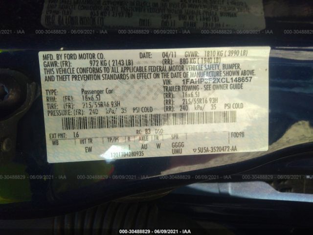 Photo 8 VIN: 1FAHP3F2XCL148657 - FORD FOCUS 