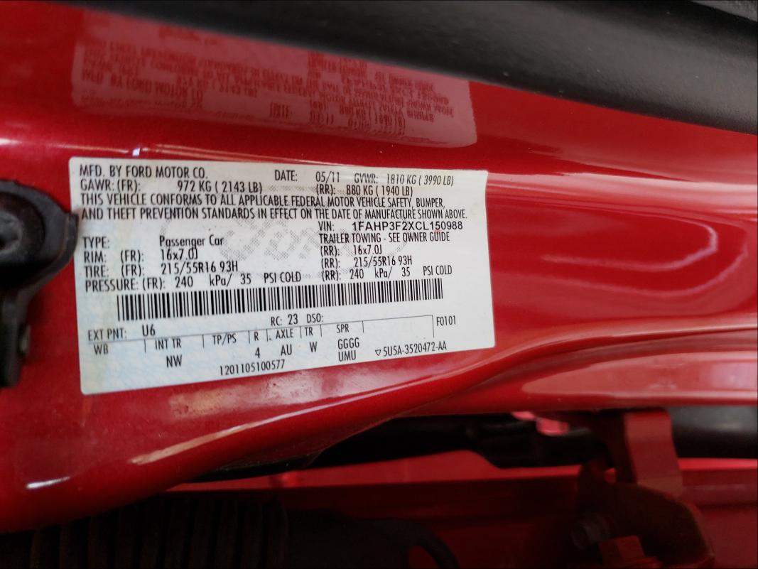 Photo 9 VIN: 1FAHP3F2XCL150988 - FORD FOCUS SE 