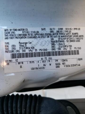 Photo 11 VIN: 1FAHP3F2XCL185210 - FORD FOCUS 