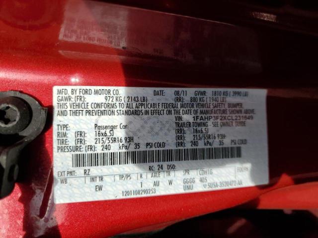 Photo 9 VIN: 1FAHP3F2XCL231649 - FORD FOCUS SE 